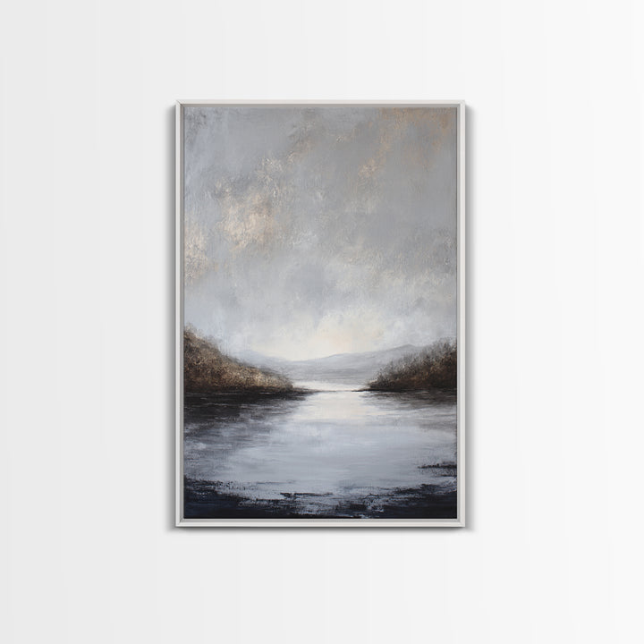 Luxury Monochrome Landscape Canvas Print, Hotel Art, Art Deco, Hotel Decor, Boutique, Minimalist Wall Art, Gallery Wall Art, HOT-2x3-86