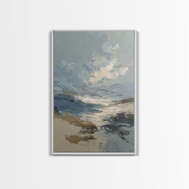 Soft Abstract Wave Forms Framed Canvas Print, Hotel Art, Abstract Art, Hotel Decor, Fine Art, Boutique, Gallery Wall Art, HOT-2x3-90
