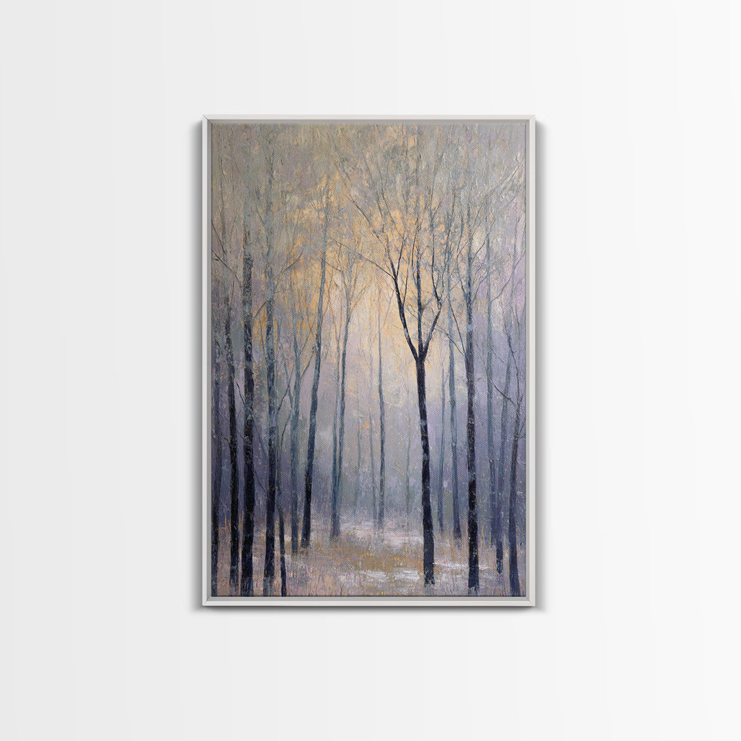 Misty Forest with Refined Calm Atmosphere Framed Canvas Print, Hotel Art, Framed Art, Hotel Decor, Fine Art, Boutique, HOT-2x3-94