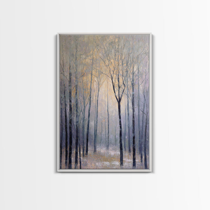 Misty Forest with Refined Calm Atmosphere Framed Canvas Print, Hotel Art, Framed Art, Hotel Decor, Fine Art, Boutique, HOT-2x3-94
