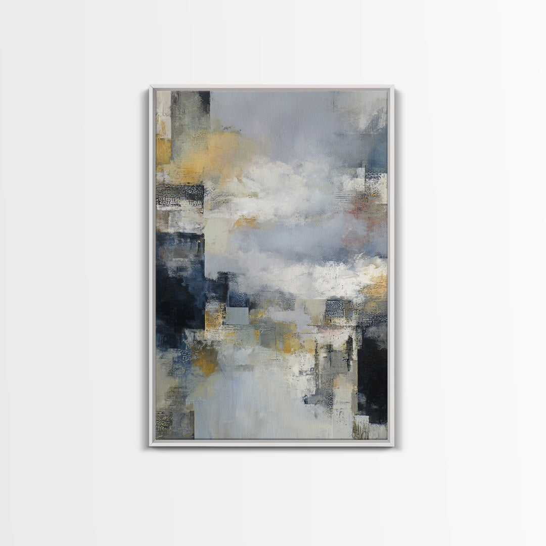 Large Cloudscape with Subtle Drama Framed Canvas Print, Hotel Art, Modern Wall Art, Hotel Decor, Boutique, Neutral Decor, HOT-2x3-97