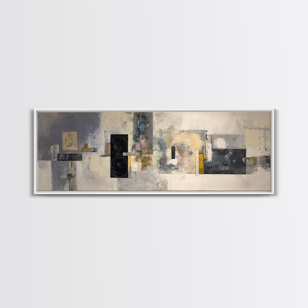 Sophisticated Neutral Abstract Canvas Print, Hotel Art, Beach House Decor, Hotel Decor, Abstract Art, Boutique, HOT-3x1-41