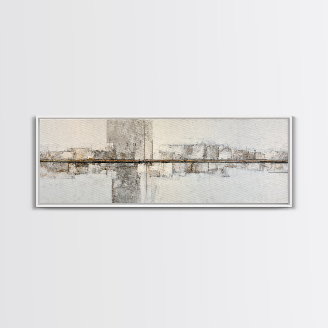 City Map Abstract Lines Without Readable Labels Framed Canvas Print, Hotel Art, Luxury Decor, Hotel Decor, Abstract Art, HOT-3x1-64