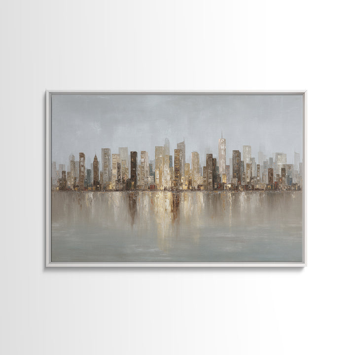 Quiet City Skyline Canvas Print, Hotel Art, Coastal Decor, Hotel Decor, Fine Art, Boutique, Statement Artwork, Boho Decor, HOT-3x2-30