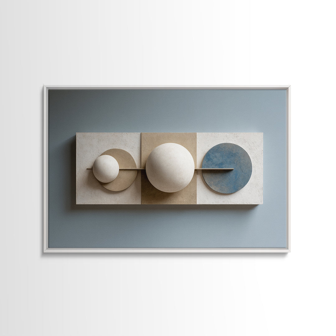 Minimal Sculpture Shapes Framed Canvas Print, Hotel Art, City Wall Art, Hotel Decor, Abstract Art, Boutique, Minimalist Decor, HOT-3x2-40
