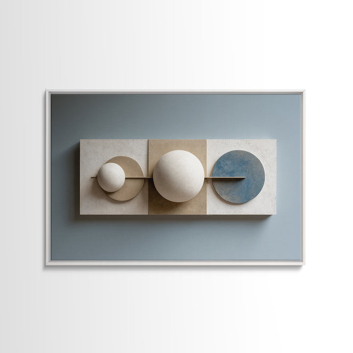 Minimal Sculpture Shapes Framed Canvas Print, Hotel Art, City Wall Art, Hotel Decor, Abstract Art, Boutique, Minimalist Decor, HOT-3x2-40