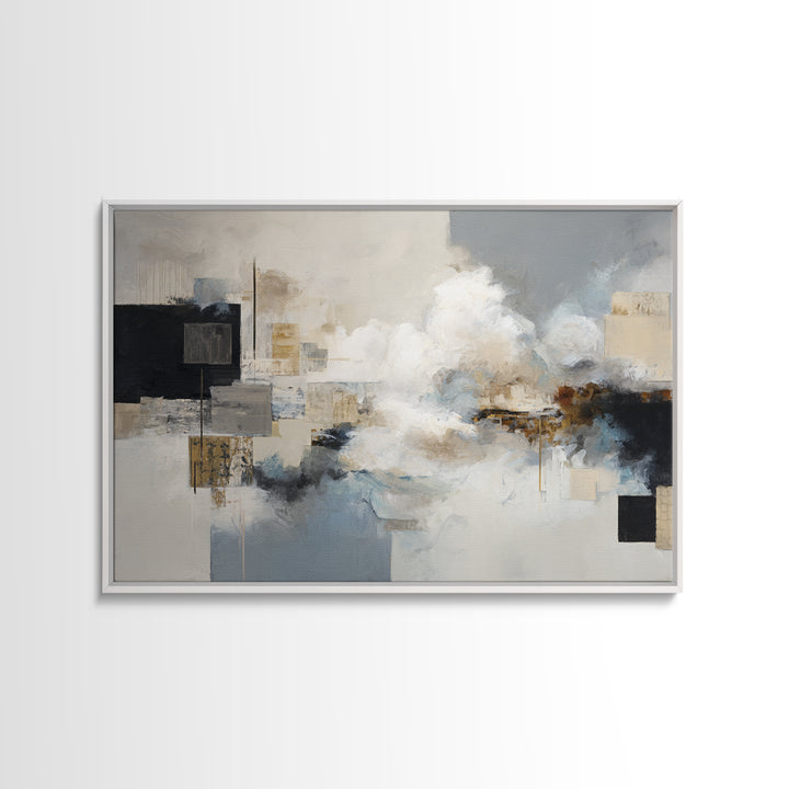 Large Cloudscape with Subtle Drama Framed Canvas Print, Hotel Art, Gallery Decor, Hotel Decor, Fine Art, Boutique, Wall Art, HOT-3x2-45