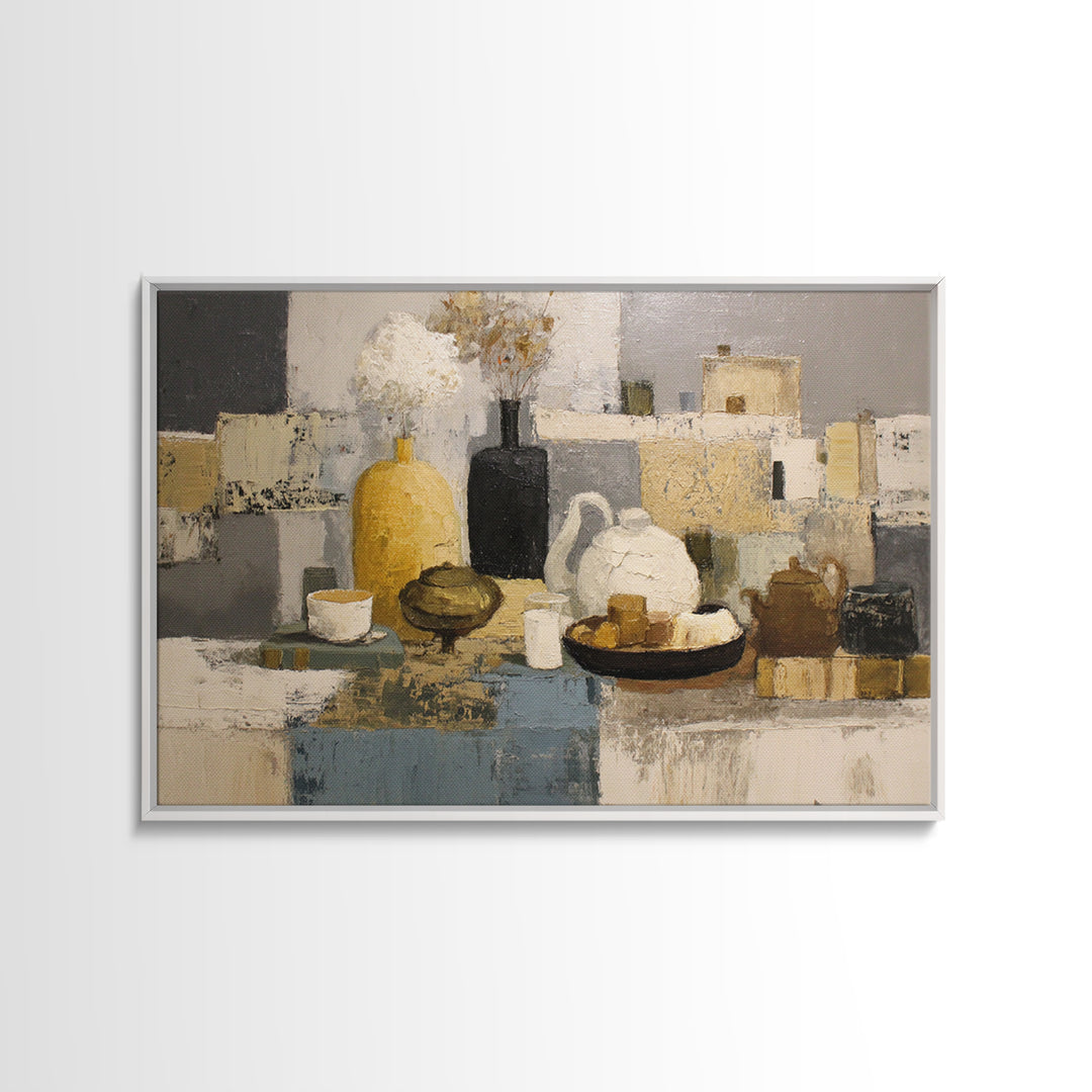 Classic Oil Painted Floral Still Life Framed Canvas Print, Hotel Art, Statement Artwork, Hotel Decor, Fine Art, Boutique, HOT-3x2-85