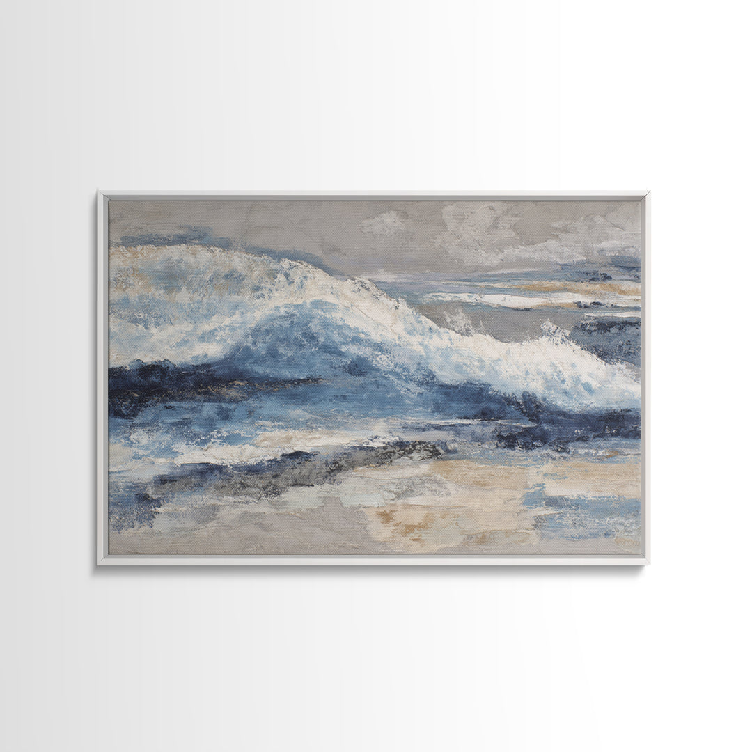 Soft Abstract Wave Forms Framed Canvas Print, Hotel Art, Minimalist Wall Art, Hotel Decor, Abstract Art, Boutique, HOT-3x2-86