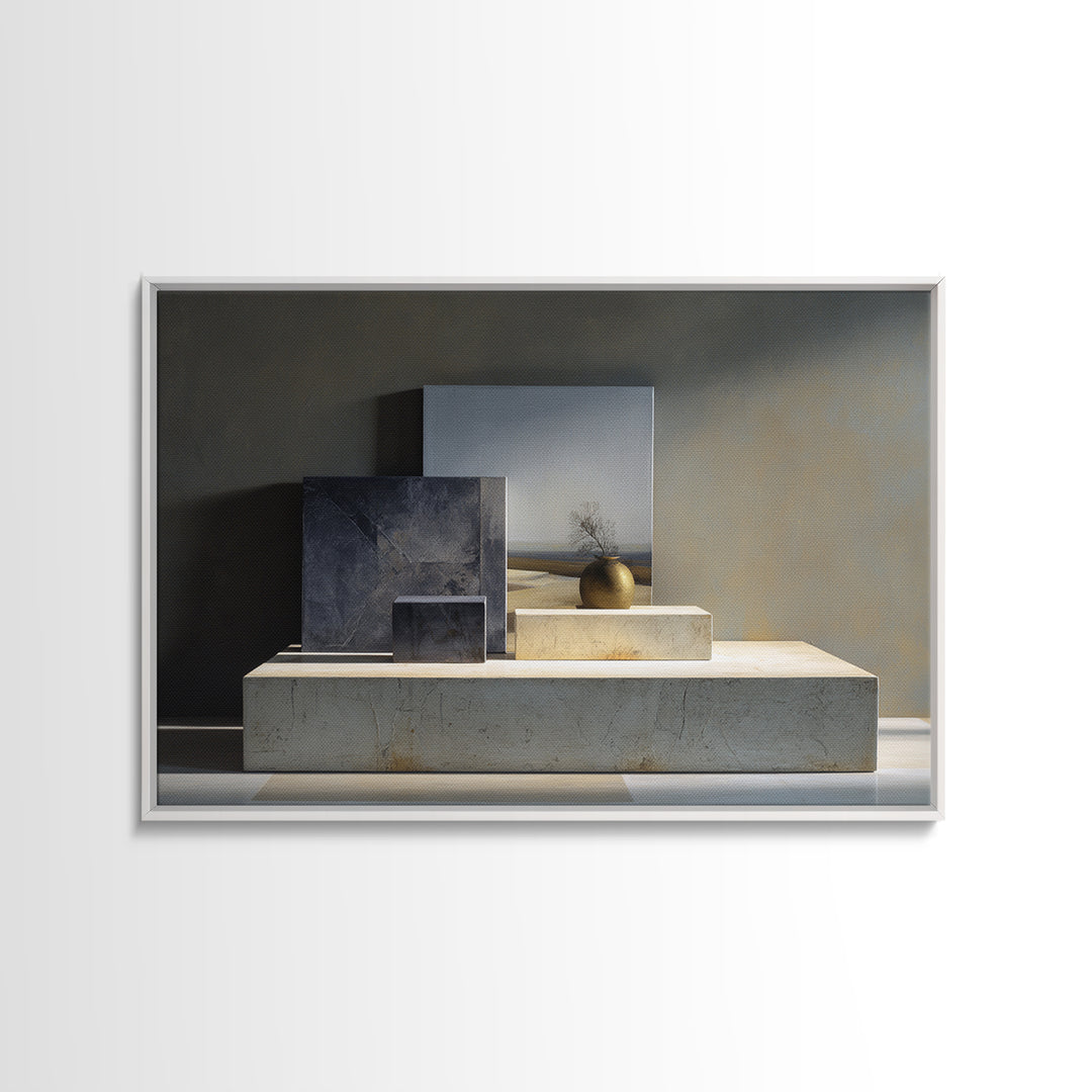 Minimal Sculpture Shapes Canvas Print, Hotel Art, Art, Hotel Decor, Fine Art, Boutique, Printable Art, Living Room Decor, HOT-3x2-88