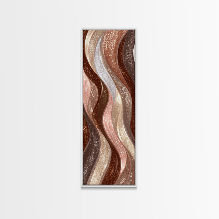 Abstract Hair Strands Forming Elegant Waves Canvas Print, Hair Salon Art, Printable Wall Art, Living Room Decor, Style, HSA-1x3-39