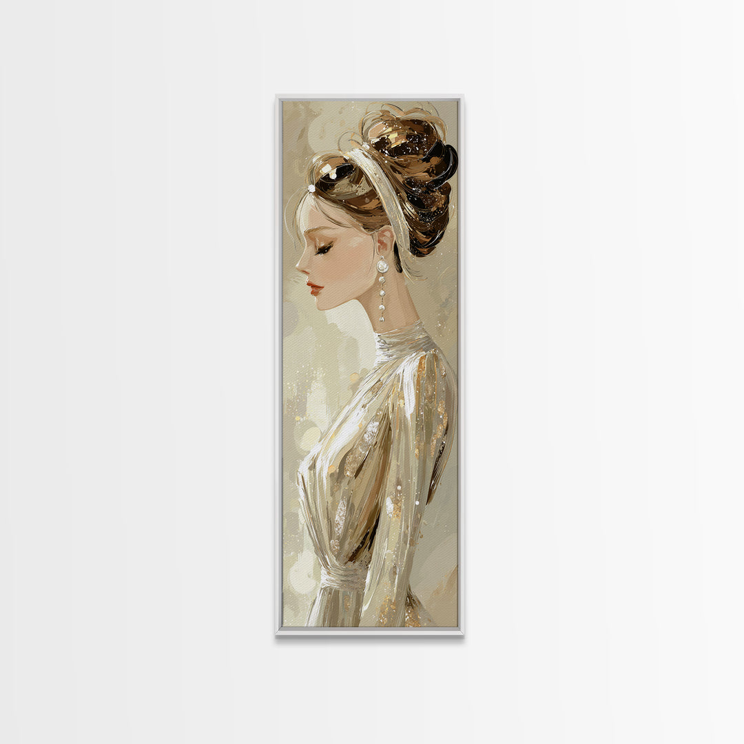 Braided Hairstyle Study Canvas Print, Hair Salon Art, Salon Sign, Living Room Decor, Fine Art, Style, Luxury Decor, HSA-1x3-95
