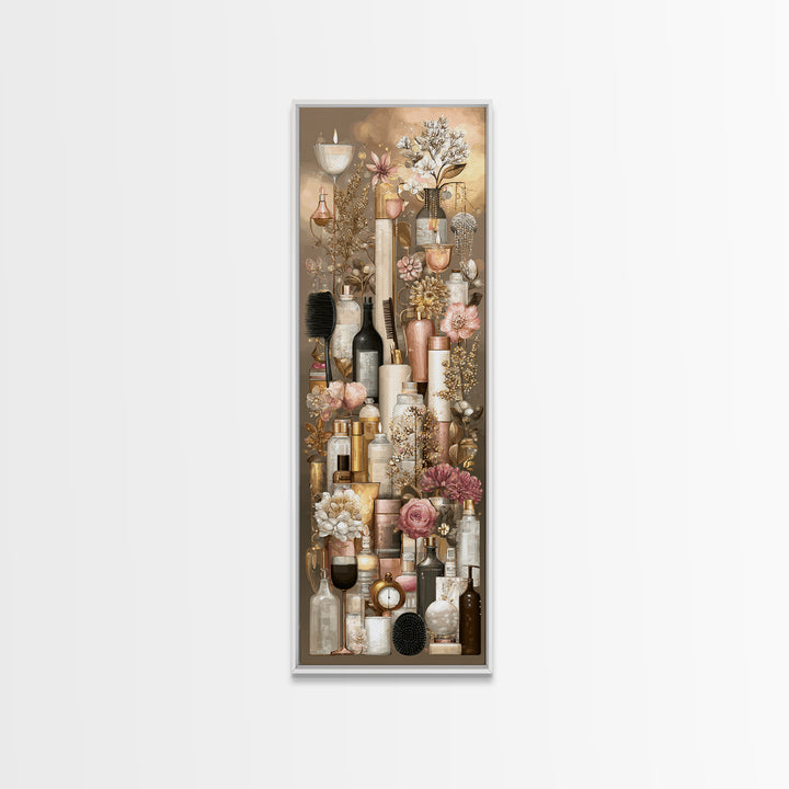 Rose Gold Salon Tool Still Life Canvas Print, Hair Salon Art, Fine Art Print, Living Room Decor, Fine Art, Style, Wall Decor, HSA-1x3-98