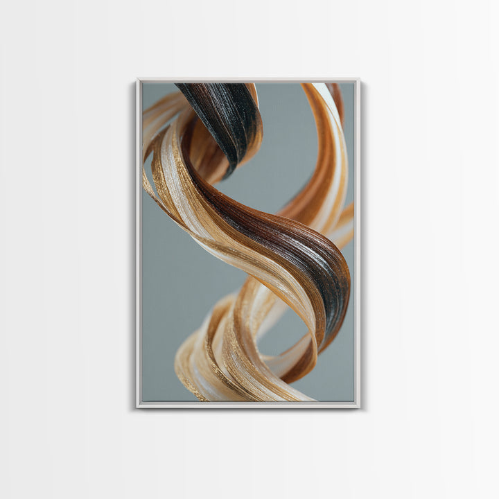 Hair Strands Turning into Abstract Ribbons Canvas Print, Hair Salon Art, Printable Wall Art, Living Room Decor, Style, HSA-2x3-53