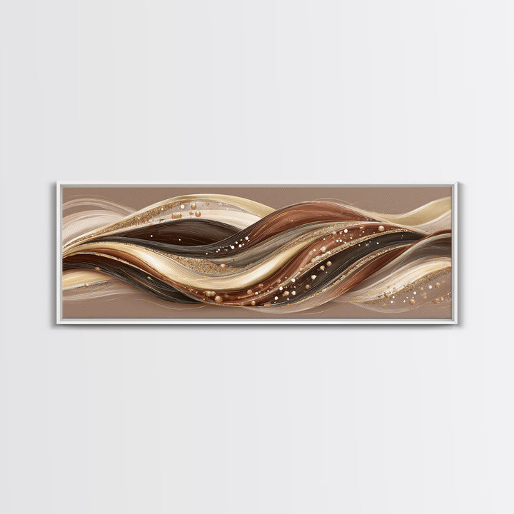 Hair Strands Turning into Abstract Ribbons Canvas Print, Hair Salon Art, Black Wall Art, Living Room Decor, Fine Art, Style, HSA-3x1-13