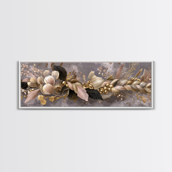 Braided Hairstyle Study Framed Canvas Print, Hair Salon Art, Boho Decor, Living Room Decor, Fine Art, Style, Art Print, HSA-3x1-27