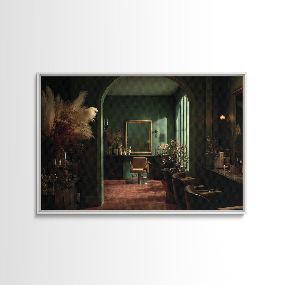 Copper Hair Silhouette Canvas Print, Hair Salon Art, Minimalist Wall Art, Living Room Decor, Fine Art, Style, Hair Stylist, HSA-3x2-38
