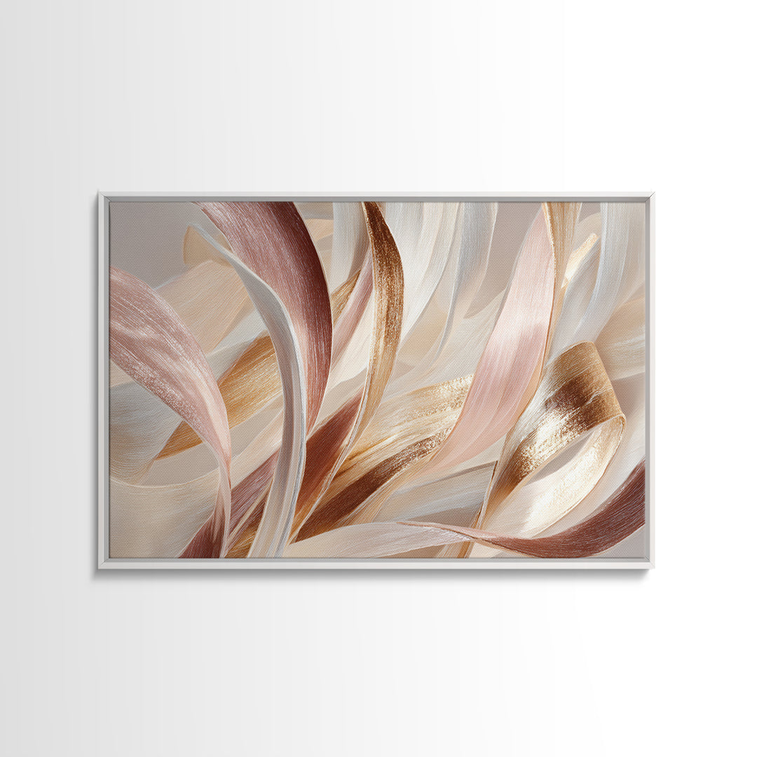 Hair Strands Turning into Abstract Ribbons Canvas Print, Hair Salon Art, Hairstylist, Living Room Decor, Fine Art, Style, HSA-3x2-73