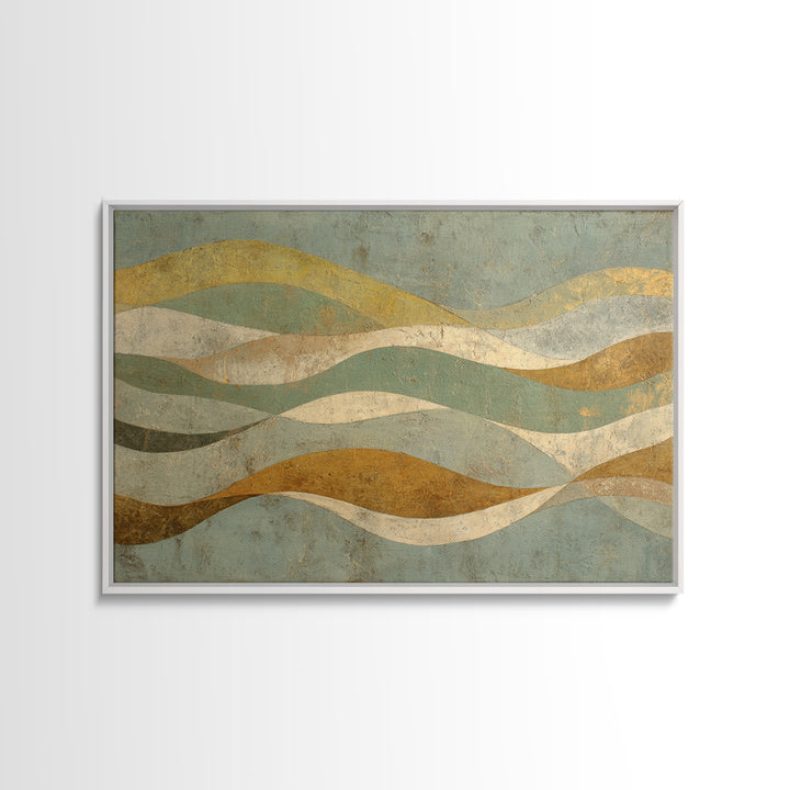 Abstract Hair Strands Forming Elegant Waves Framed Canvas Print, Hair Salon Art, Salon Sign, Living Room Decor, Abstract Art, HSA-3x2-79