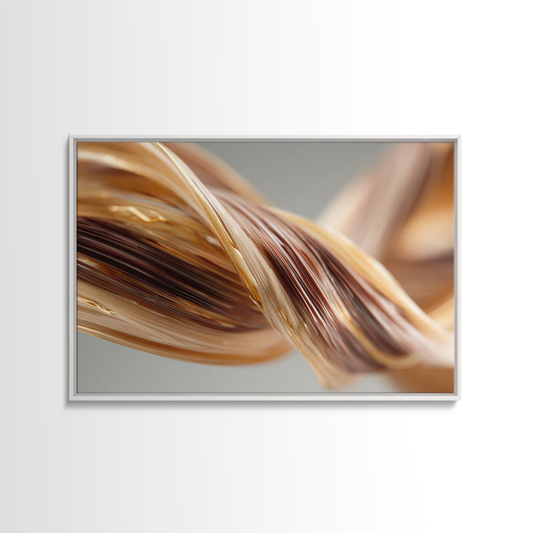 Hair Strands Turning into Abstract Ribbons Canvas Print, Hair Salon Art, Hairdresser Gifts, Living Room Decor, Style, HSA-3x2-97