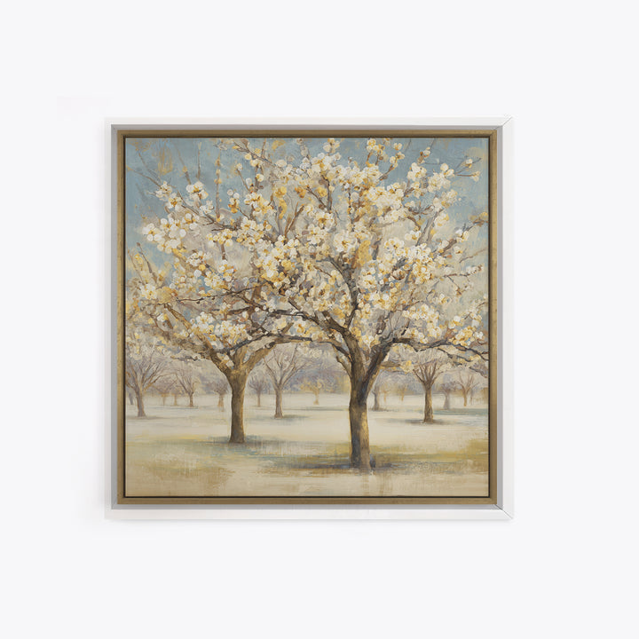 Spring Orchard with Blossoming Trees Canvas Print, Impressionist Art, Landscape Painting, Living Room Decor, Impression, IMP-1x1-6
