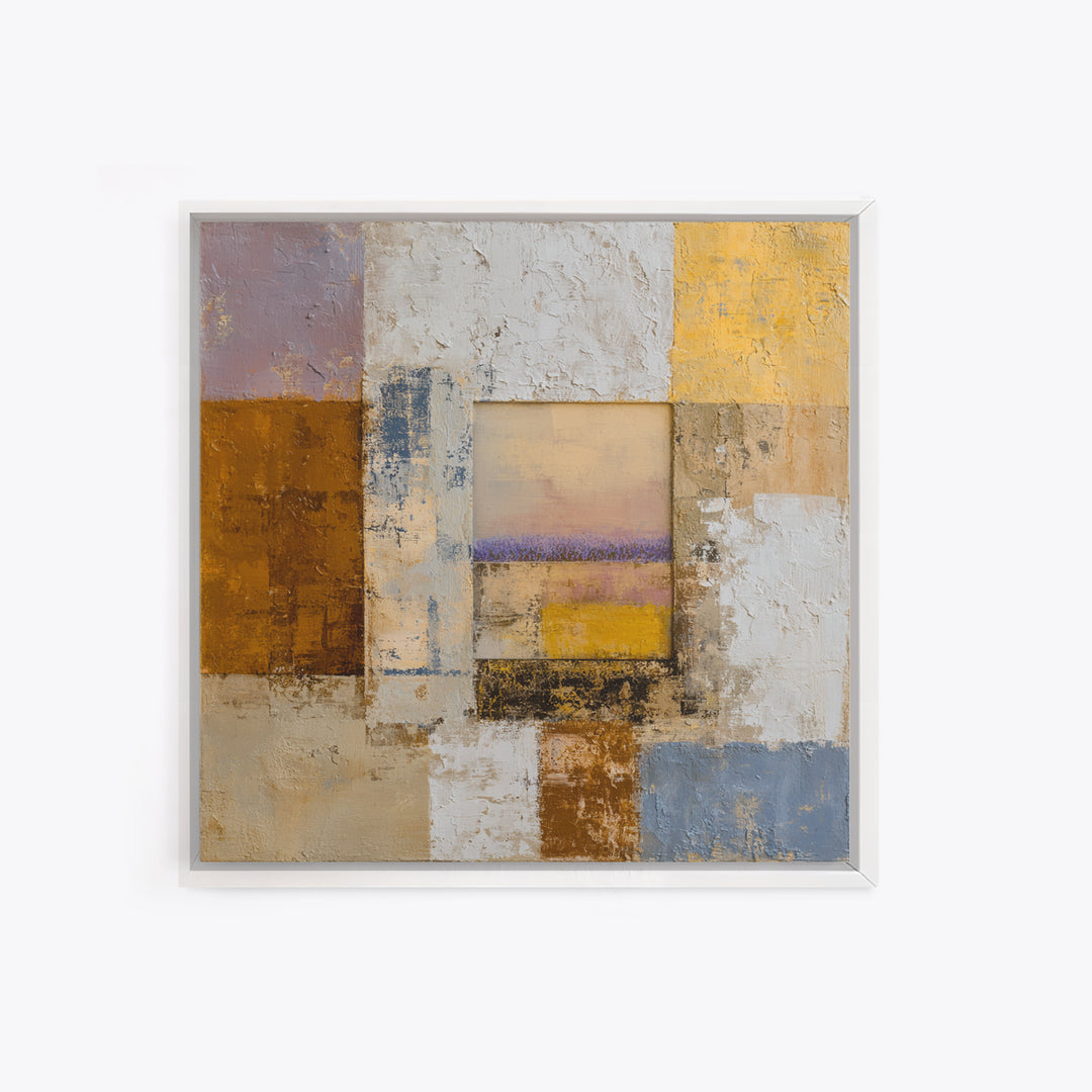 Sunset over Lavender Field Framed Canvas Print, Impressionist Art, Gallery Decor, Living Room Decor, Fine Art, Impression, IMP-1x1-62