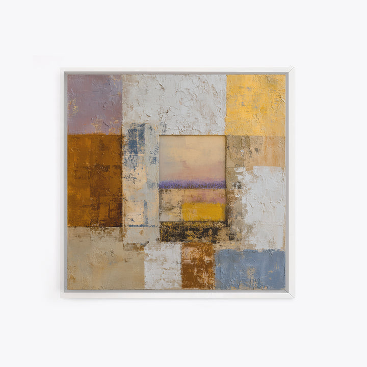 Sunset over Lavender Field Framed Canvas Print, Impressionist Art, Gallery Decor, Living Room Decor, Fine Art, Impression, IMP-1x1-62