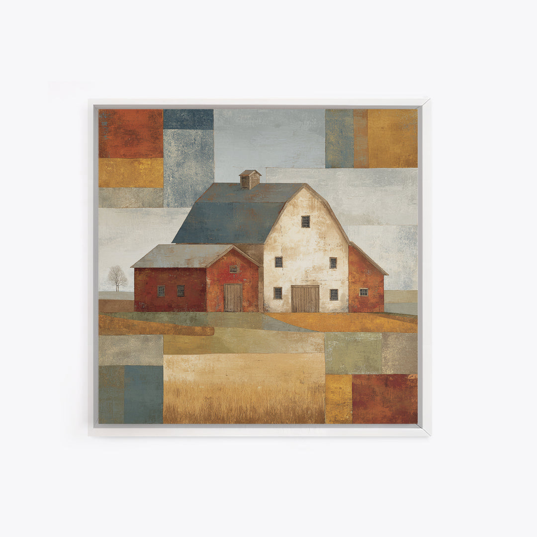 Country Lane with Flickering Sunlight Framed Canvas Print, Impressionist Art, Colorful Wall Art, Living Room Decor, Impression, IMP-1x1-70