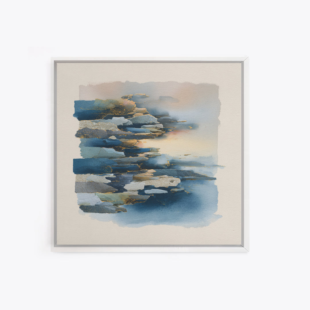 Soft Seaside Cliffs Canvas Print, Impressionist Art, Wall Decor, Living Room Decor, Fine Art, Impression, Horizontal Wall Art, IMP-1x1-77