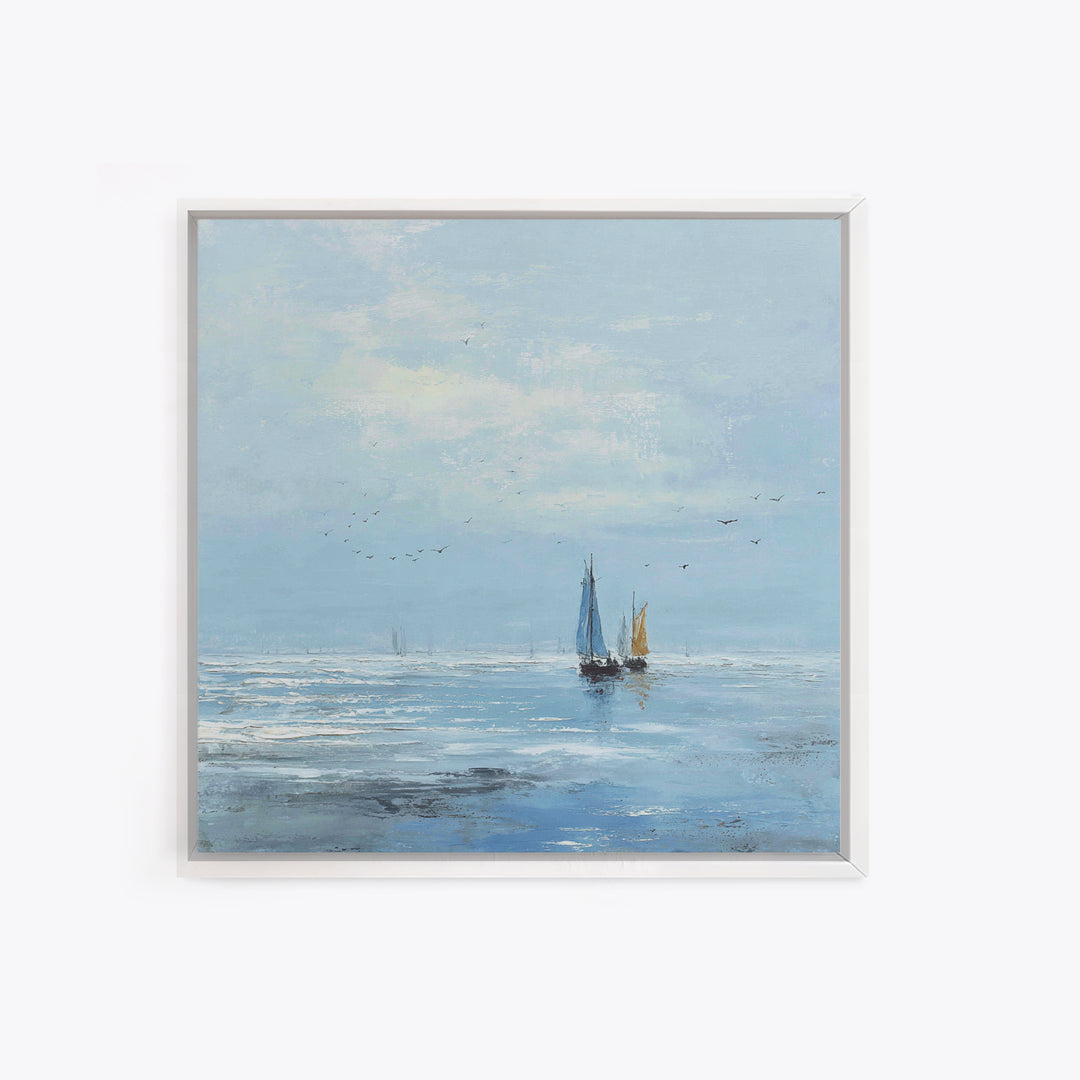 Coastal Beach Figures Canvas Print, Impressionist Art, Room Decor, Living Room Decor, Oil Painting, Impression, Large Wall Art, IMP-1x1-91