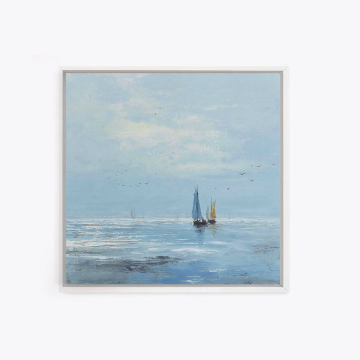 Coastal Beach Figures Canvas Print, Impressionist Art, Room Decor, Living Room Decor, Oil Painting, Impression, Large Wall Art, IMP-1x1-91