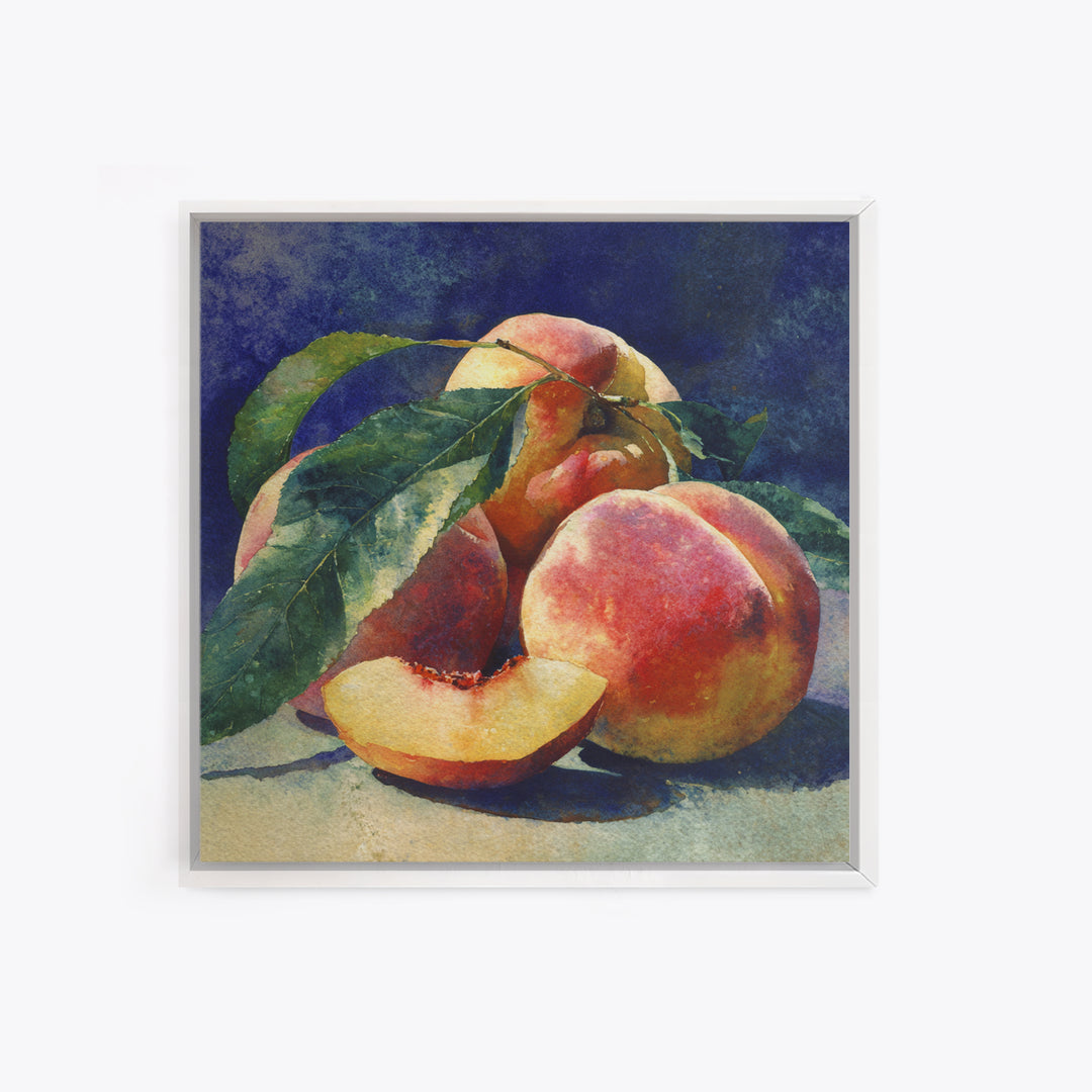 Still Life of Peaches Canvas Print, Impressionist Art, Fine Art Print, Living Room Decor, Fine Art, Impression, Painting, IMP-1x1-95
