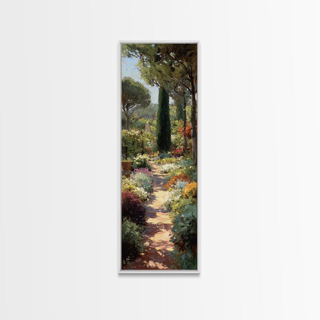 Garden Path Covered Canvas Print, Impressionist Art, Gallery Decor, Living Room Decor, Fine Art, Impression, Wall Art, IMP-1x3-14