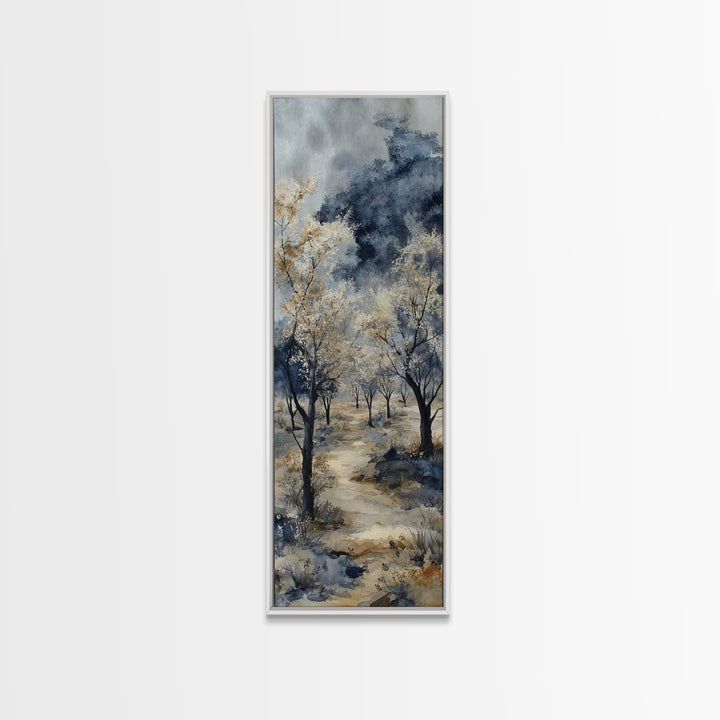 Spring Orchard with Blossoming Trees Canvas Print, Impressionist Art, Neutral Decor, Living Room Decor, Fine Art, Impression, IMP-1x3-18
