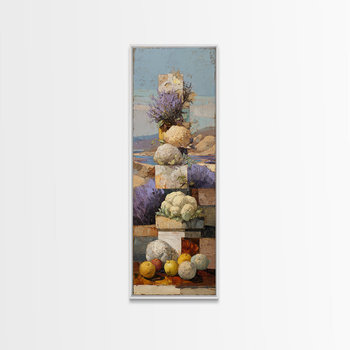 Sunset over Lavender Field Canvas Print, Impressionist Art, Flower Print, Living Room Decor, Fine Art, Impression, IMP-1x3-2