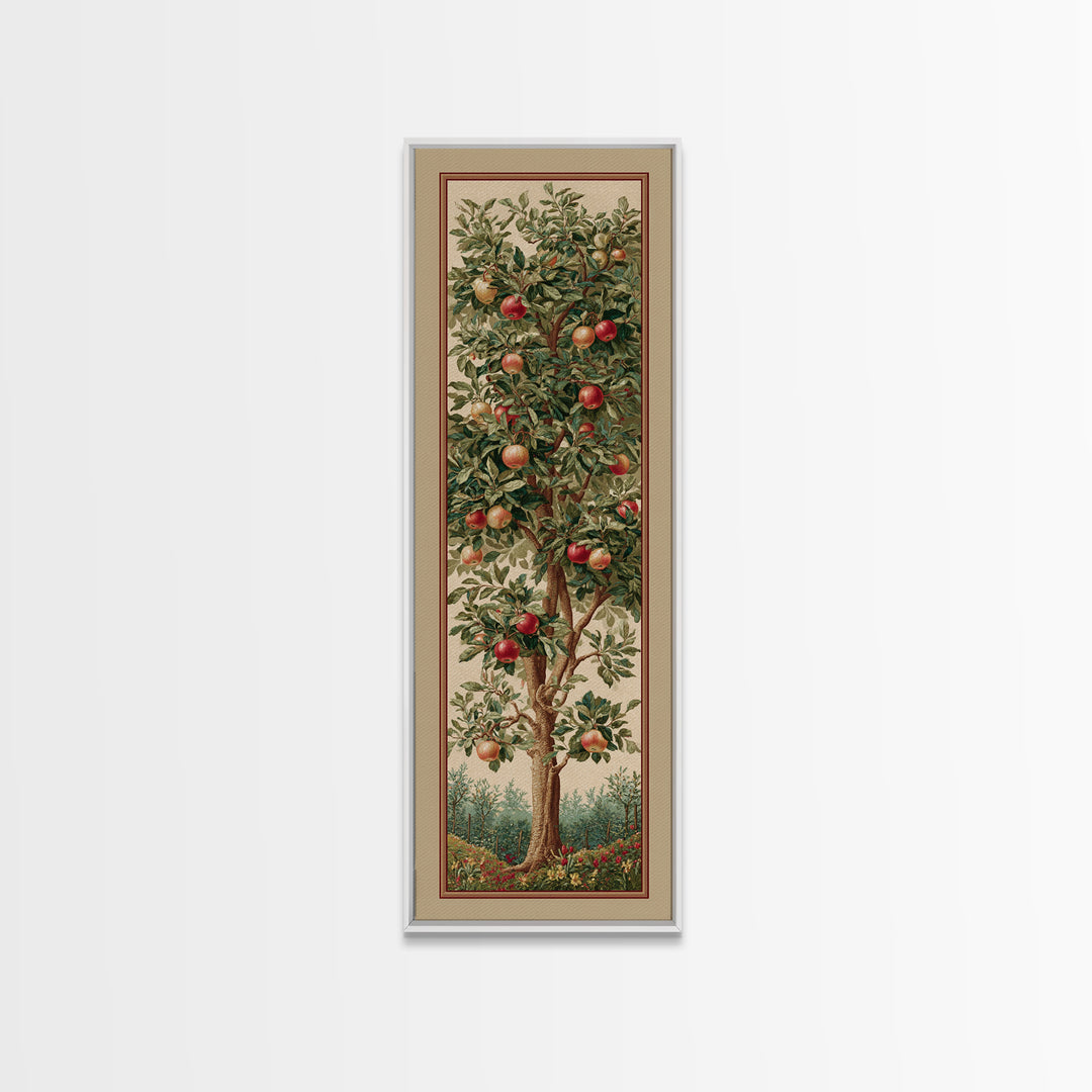 Apple Tree in Summer Orchard Framed Canvas Print, Impressionist Art, Textured Painting, Living Room Decor, Fine Art, Impression, IMP-1x3-29