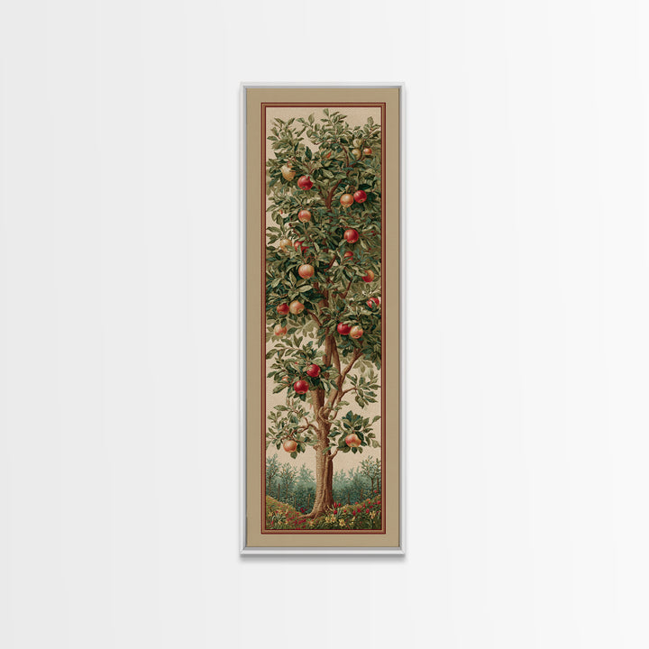 Apple Tree in Summer Orchard Framed Canvas Print, Impressionist Art, Textured Painting, Living Room Decor, Fine Art, Impression, IMP-1x3-29