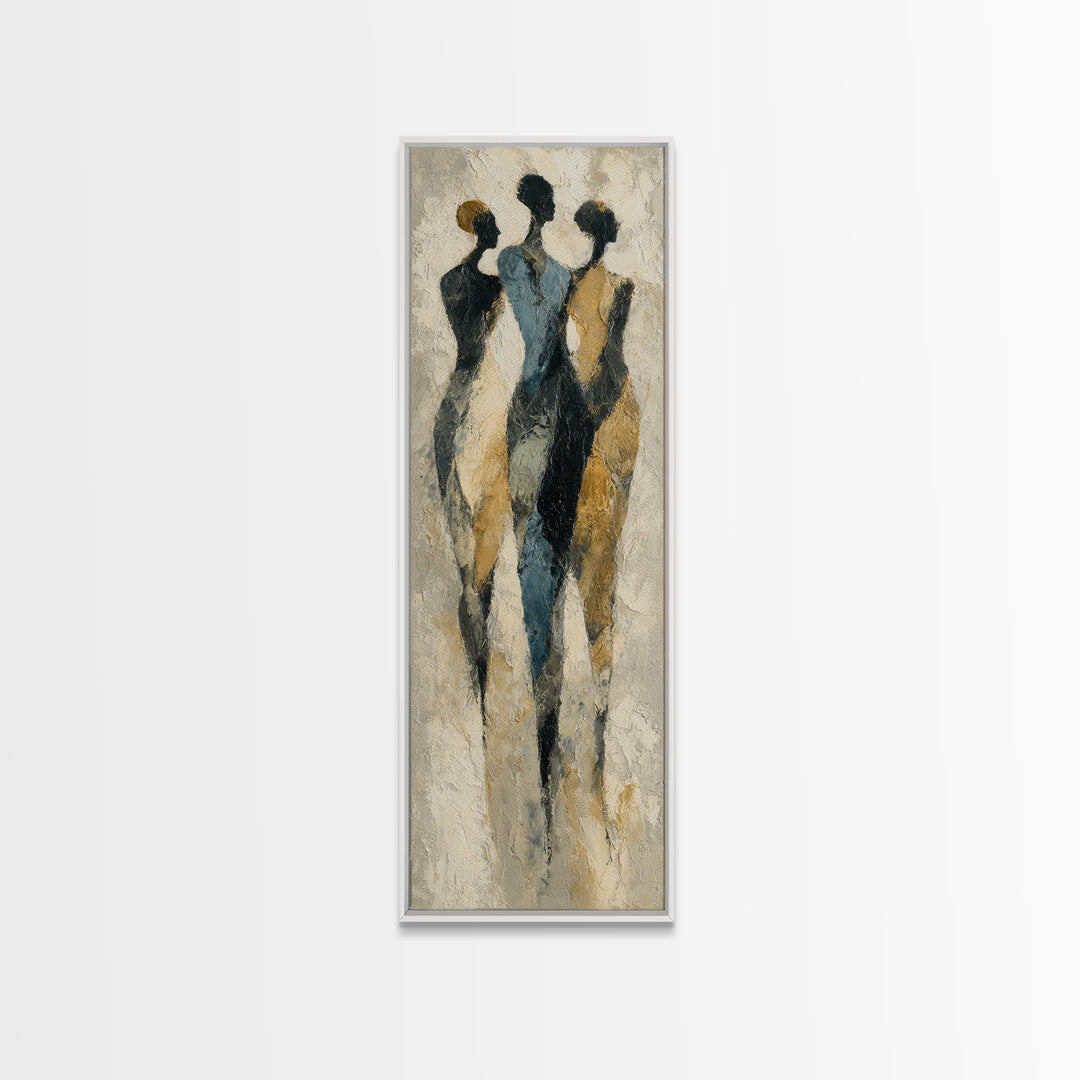 Dancers Suggested by Soft Moving Brushwork Canvas Print, Impressionist Art, Original Art, Living Room Decor, Impression, IMP-1x3-3