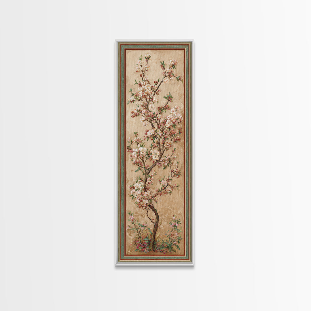 Spring Orchard with Blossoming Trees Canvas Print, Impressionist Art, Neutral Decor, Living Room Decor, Fine Art, Impression, IMP-1x3-42