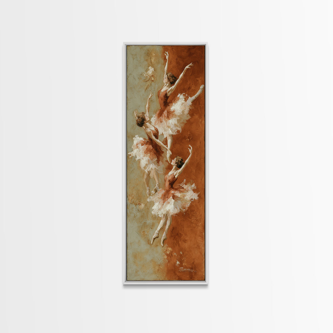 Dancers Suggested by Soft Moving Brushwork Canvas Print, Impressionist Art, Landscape Art, Living Room Decor, Abstract Art, IMP-1x3-51
