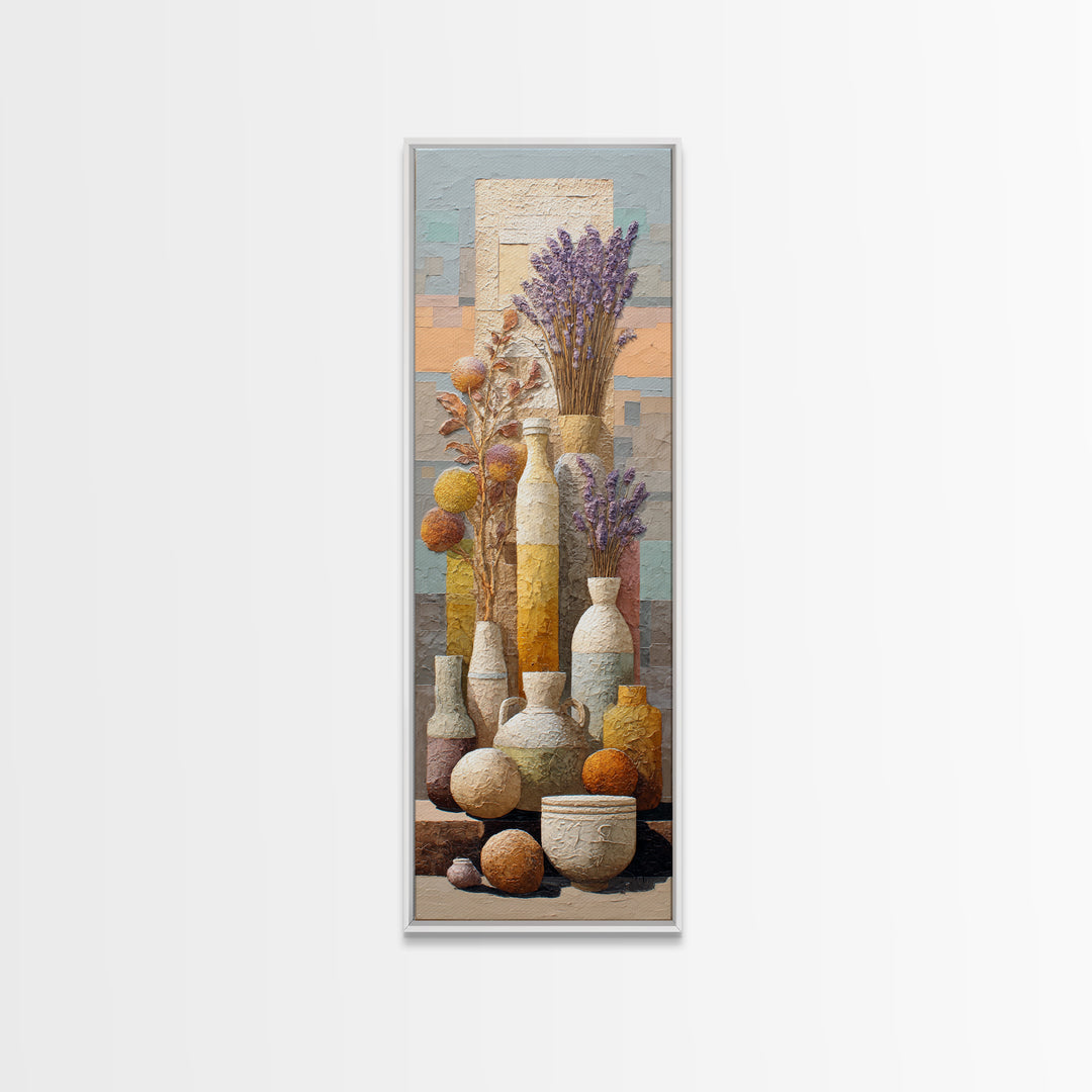 Sunset over Lavender Field Framed Canvas Print, Impressionist Art, Fine Art Print, Living Room Decor, Fine Art, Impression, IMP-1x3-74