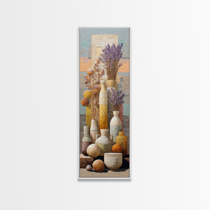 Sunset over Lavender Field Framed Canvas Print, Impressionist Art, Fine Art Print, Living Room Decor, Fine Art, Impression, IMP-1x3-74