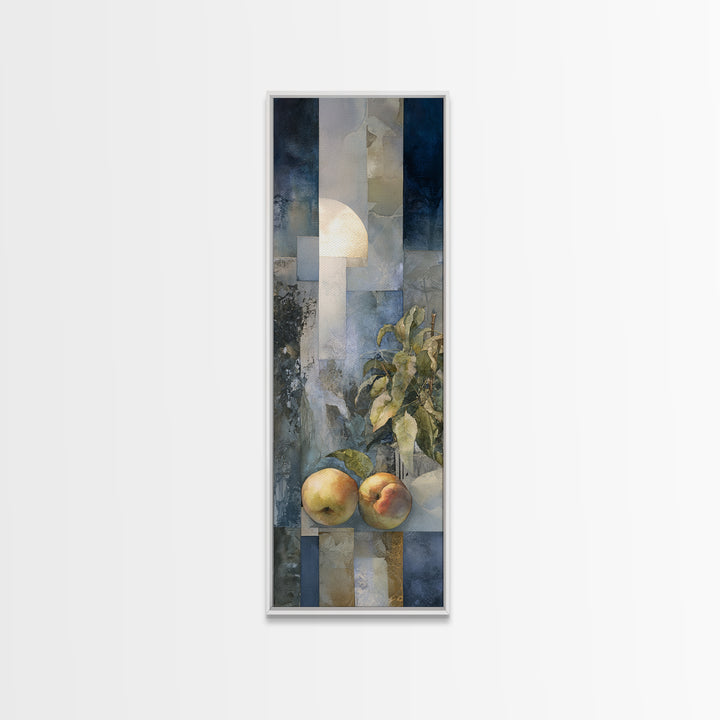 Still Life of Peaches Framed Canvas Print, Impressionist Art, Flower Print, Living Room Decor, Fine Art, Impression, IMP-1x3-83