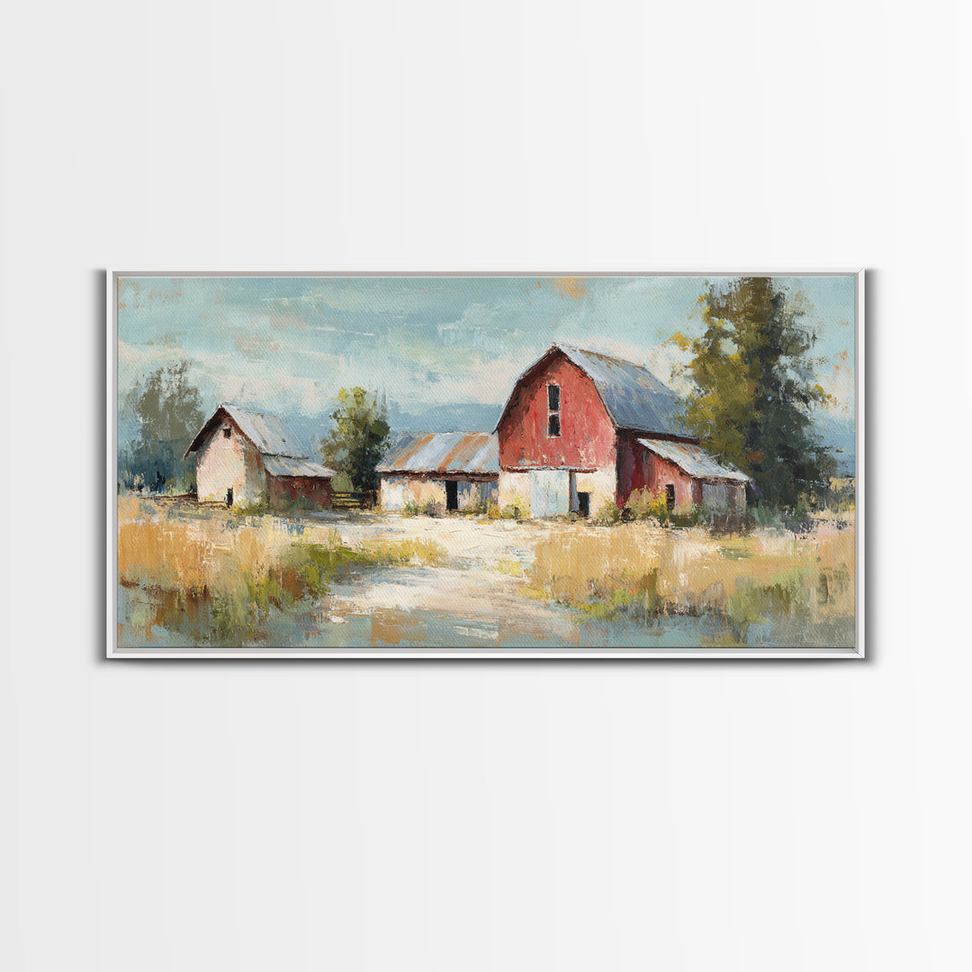 Country Lane with Flickering Sunlight Framed Canvas Print, Impressionist Art, Room Decor, Living Room Decor, Impression, IMP-2x1-18