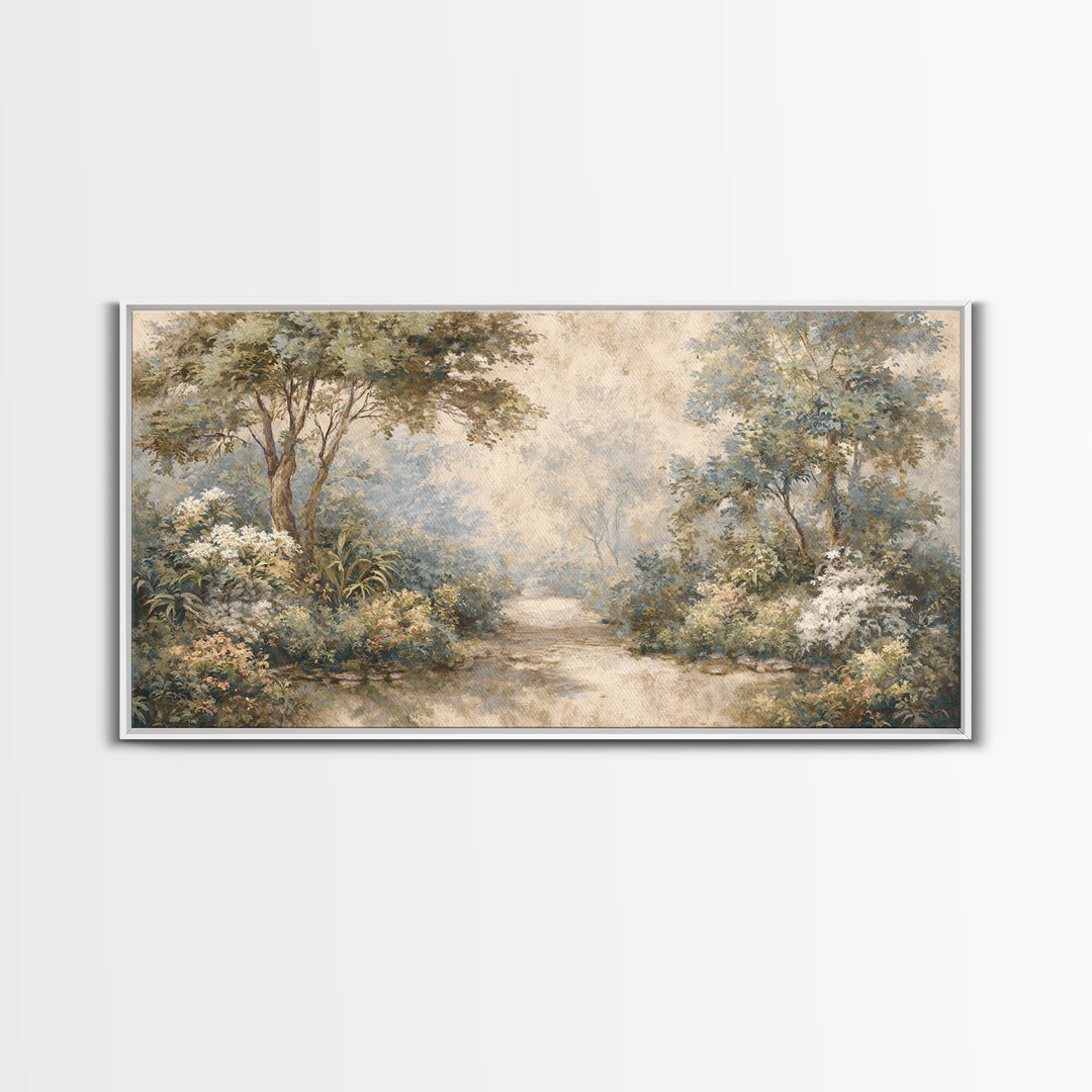 Garden Path Covered Canvas Print, Impressionist Art, Textured Painting, Living Room Decor, Fine Art, Impression, Original Art, IMP-2x1-22