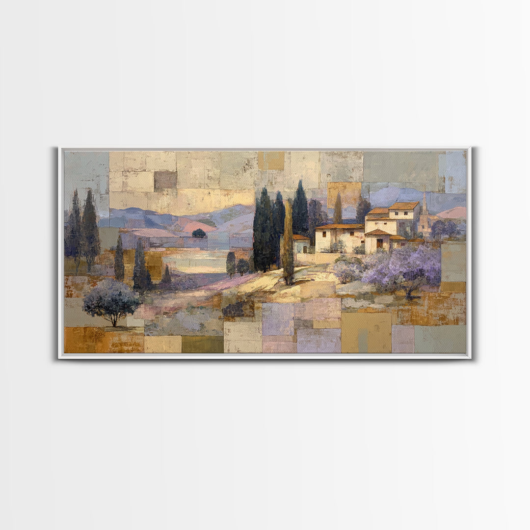 Sunset over Lavender Field Canvas Print, Impressionist Art, Printable Wall Art, Living Room Decor, Fine Art, Impression, IMP-2x1-58