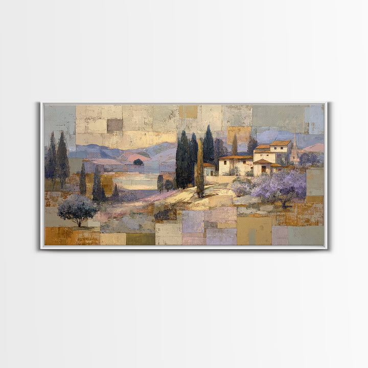 Sunset over Lavender Field Canvas Print, Impressionist Art, Printable Wall Art, Living Room Decor, Fine Art, Impression, IMP-2x1-58