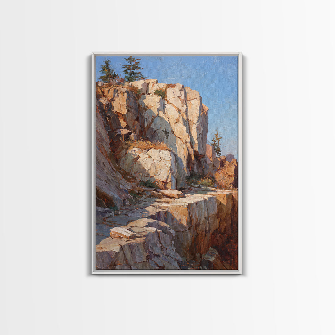 Soft Seaside Cliffs Canvas Print, Impressionist Art, Modern Wall Art, Living Room Decor, Fine Art, Impression, Living Room Art, IMP-2x3-61