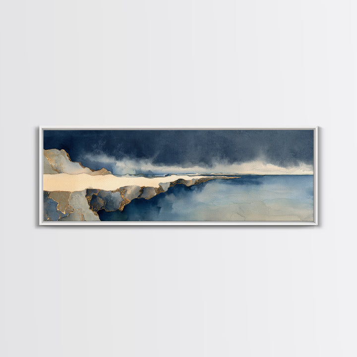 Soft Seaside Cliffs Canvas Print, Impressionist Art, Landscape Wall Art, Living Room Decor, Fine Art, Impression, Luxury Decor, IMP-3x1-21