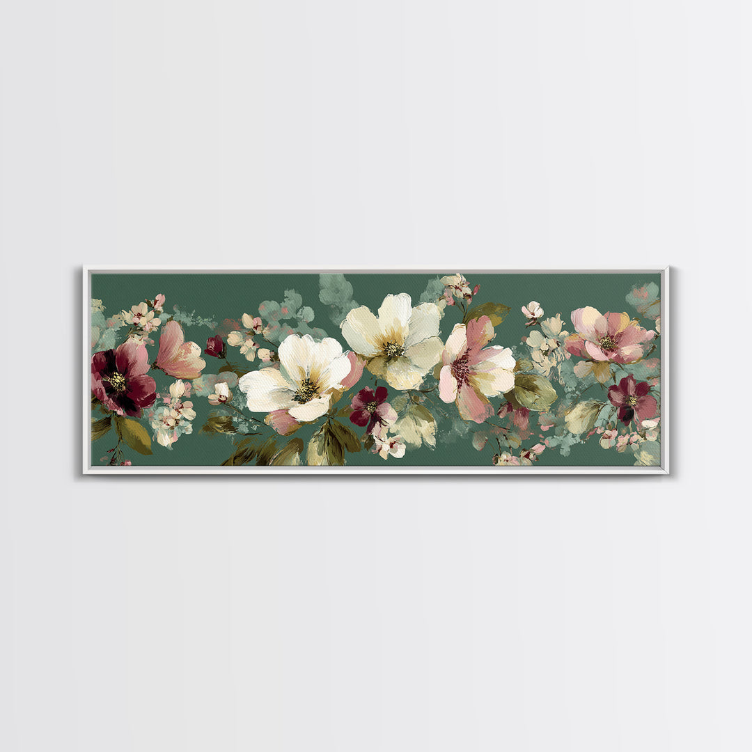 Wildflower Field in Loose Pastel Strokes Canvas Print, Impressionist Art, Textured Painting, Living Room Decor, Impression, IMP-3x1-48